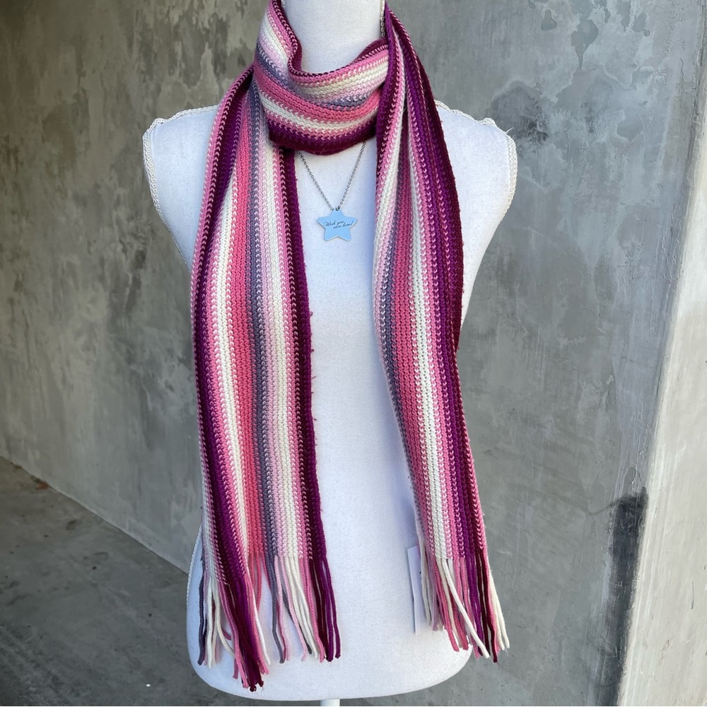 Handmade Pink and Purple Scarf